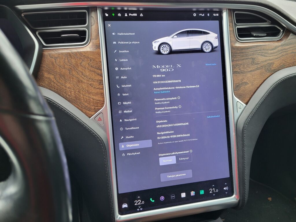 Tesla Model X 2017 Valkoinen